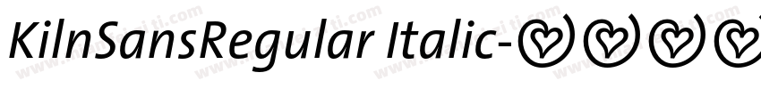 KilnSansRegular Italic字体转换